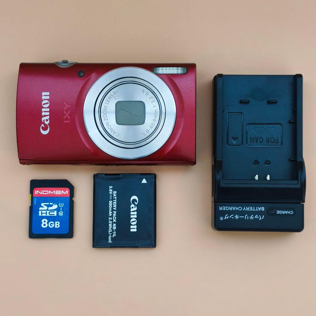 【美品・動作良好】Canon IXY 200 レッド コンデジ