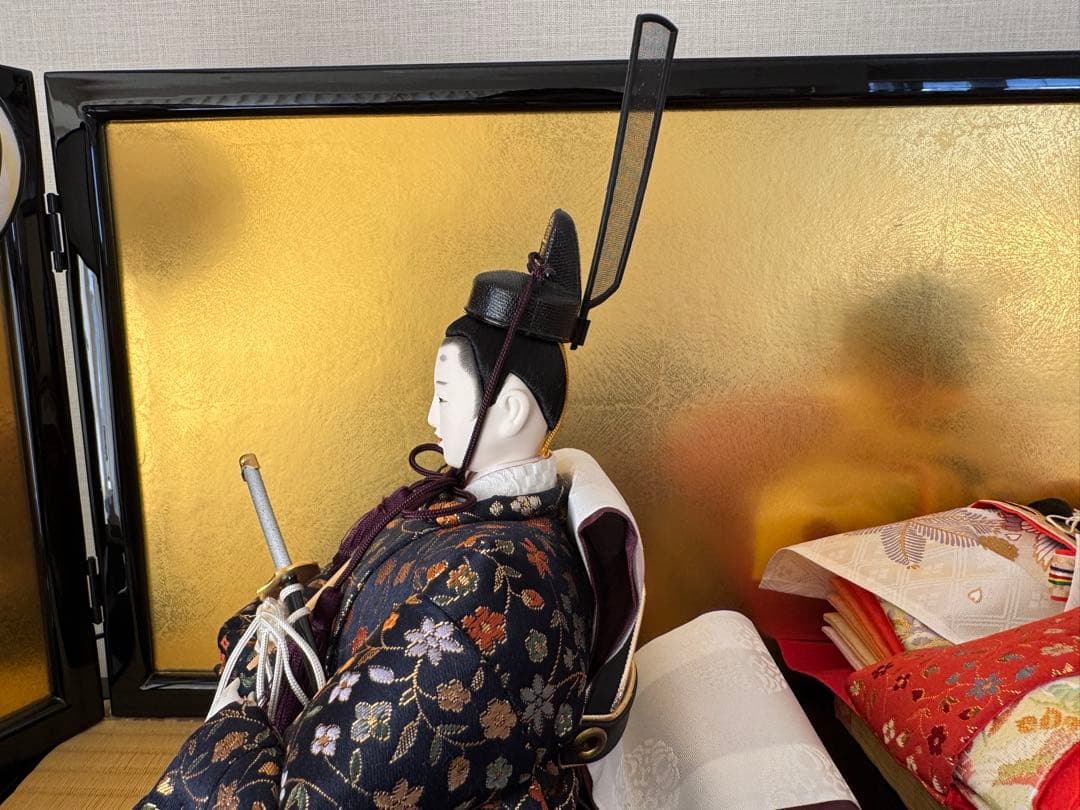 美品 雛人形 伝統的 衣裳着 親王飾り 高島屋特選 玉翠作