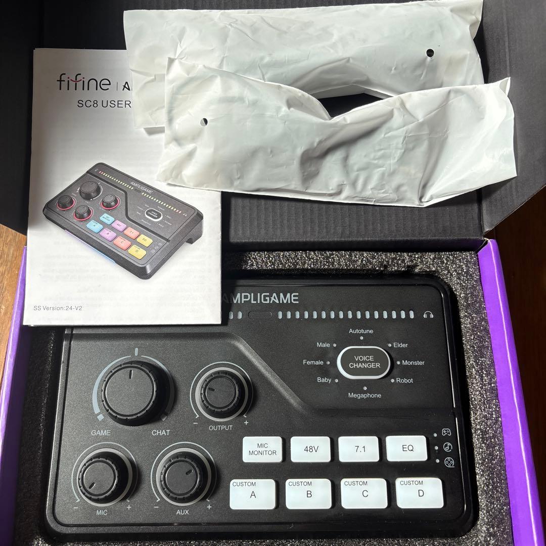 その他 FIFINE AmpliGame SC8 Audio Mixer PC/PS4