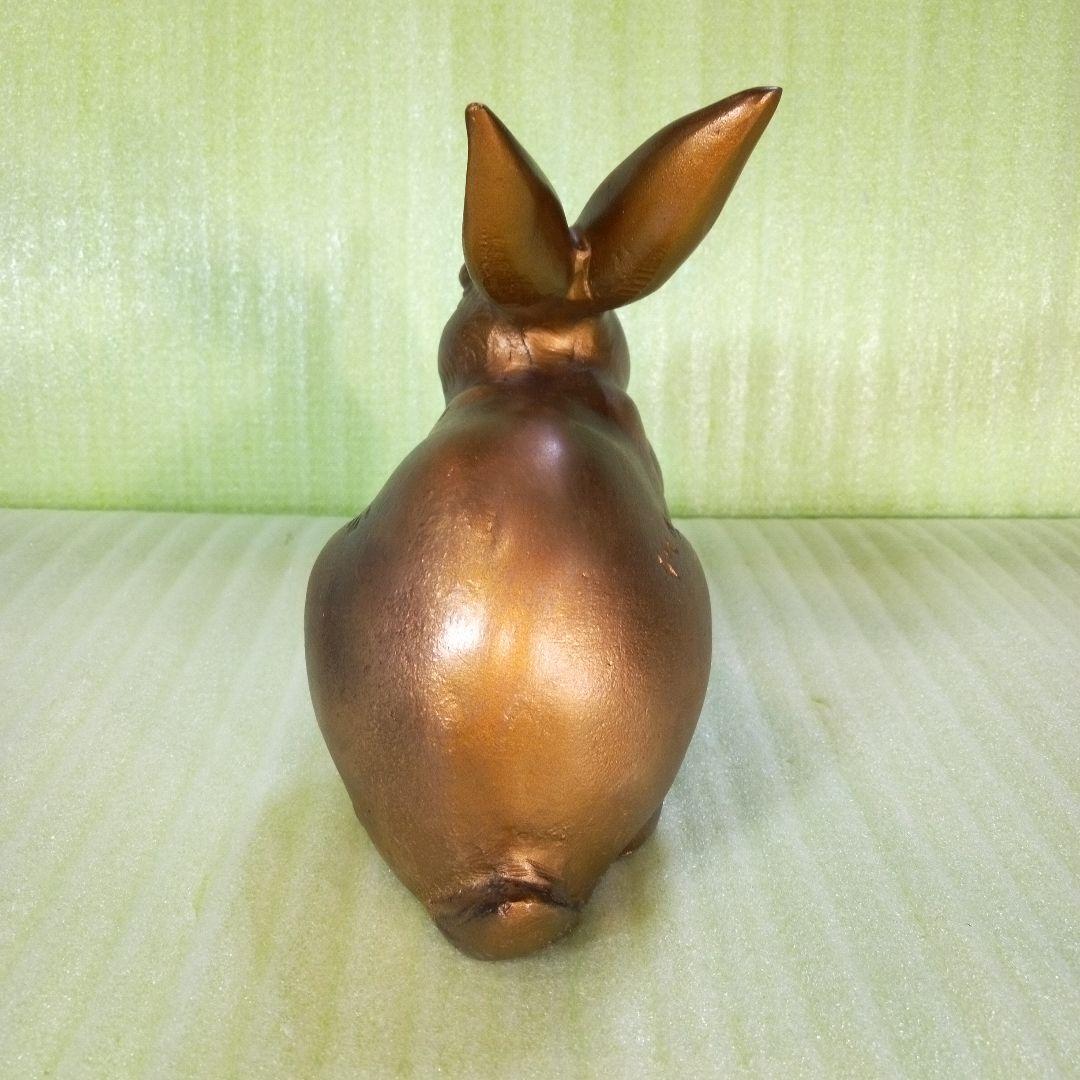 うさぎ　ラビット　rabbit　金属製　置物　リアル　インテリア　オブジェ　重い