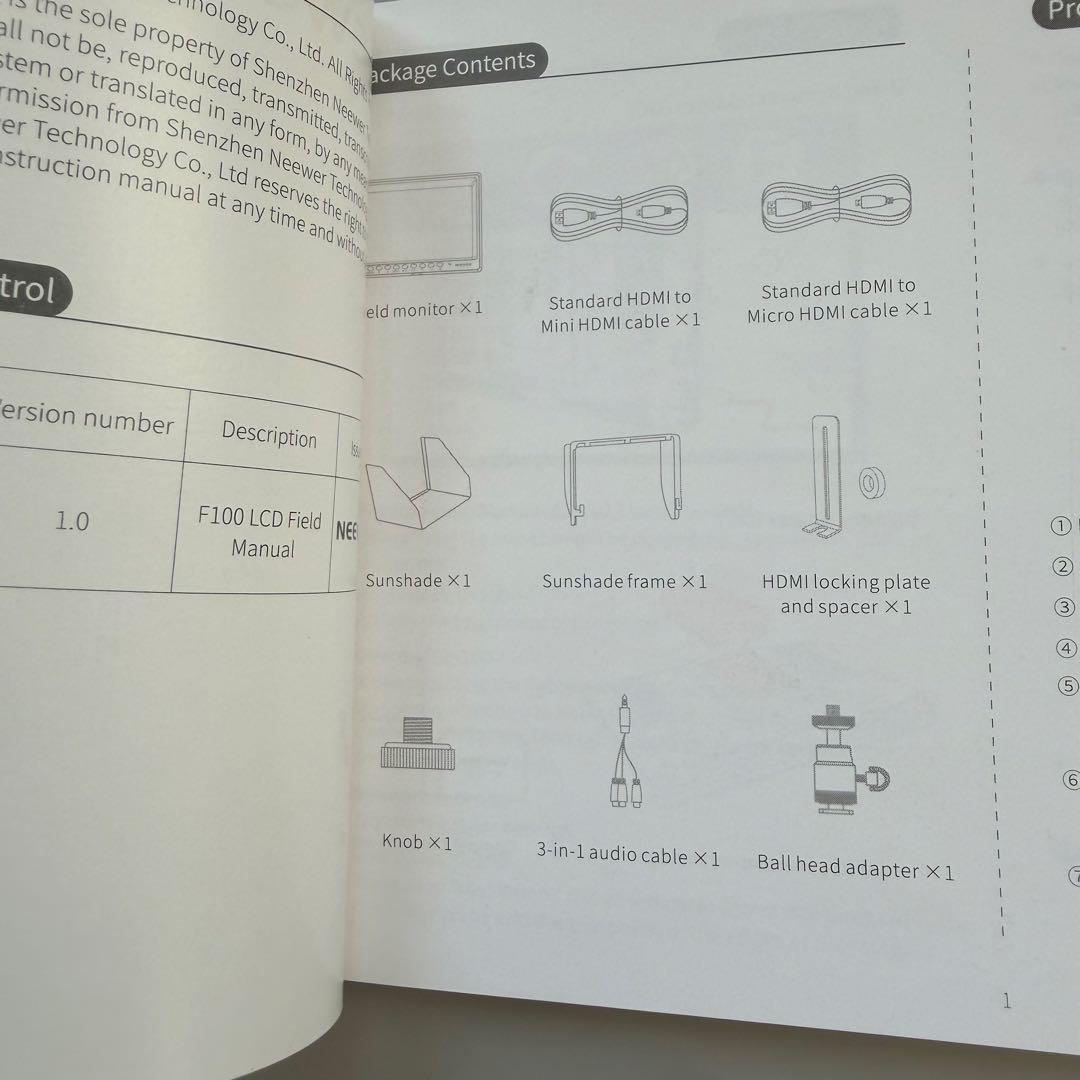 NEEWER HDMIモニター⚠️バッテリーなし