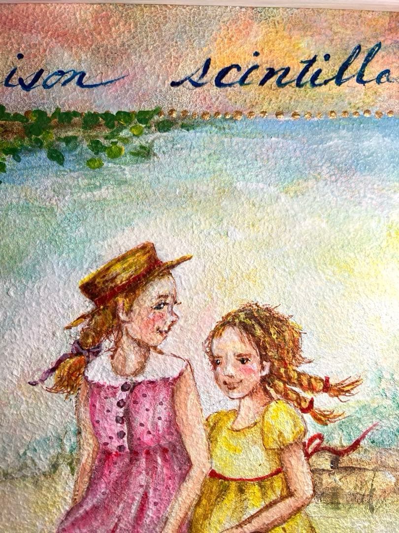 トールペイント作品　輝く季節　34cm額