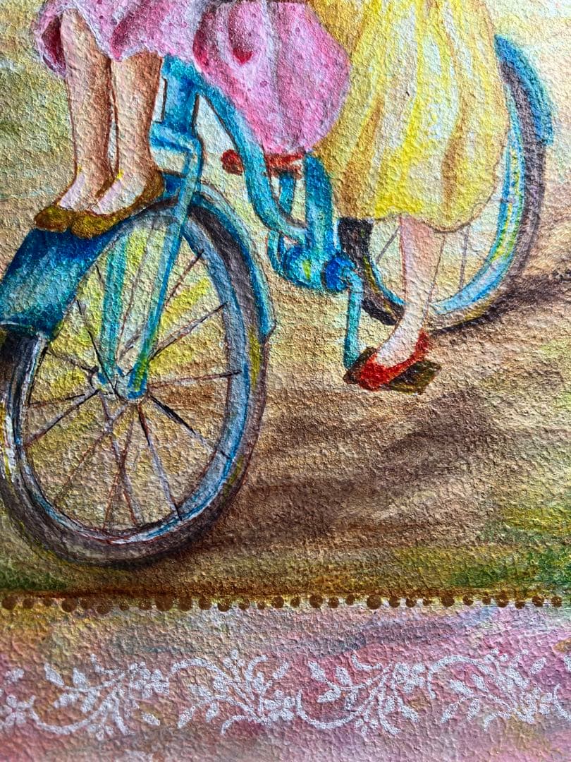 トールペイント作品　輝く季節　34cm額