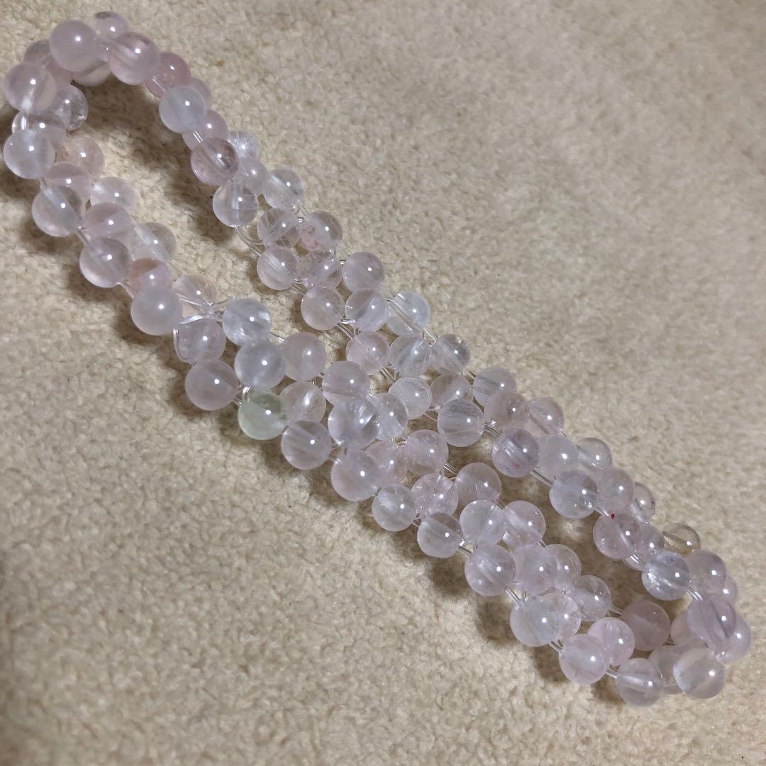 マダガスカルローズクォーツブレスレット