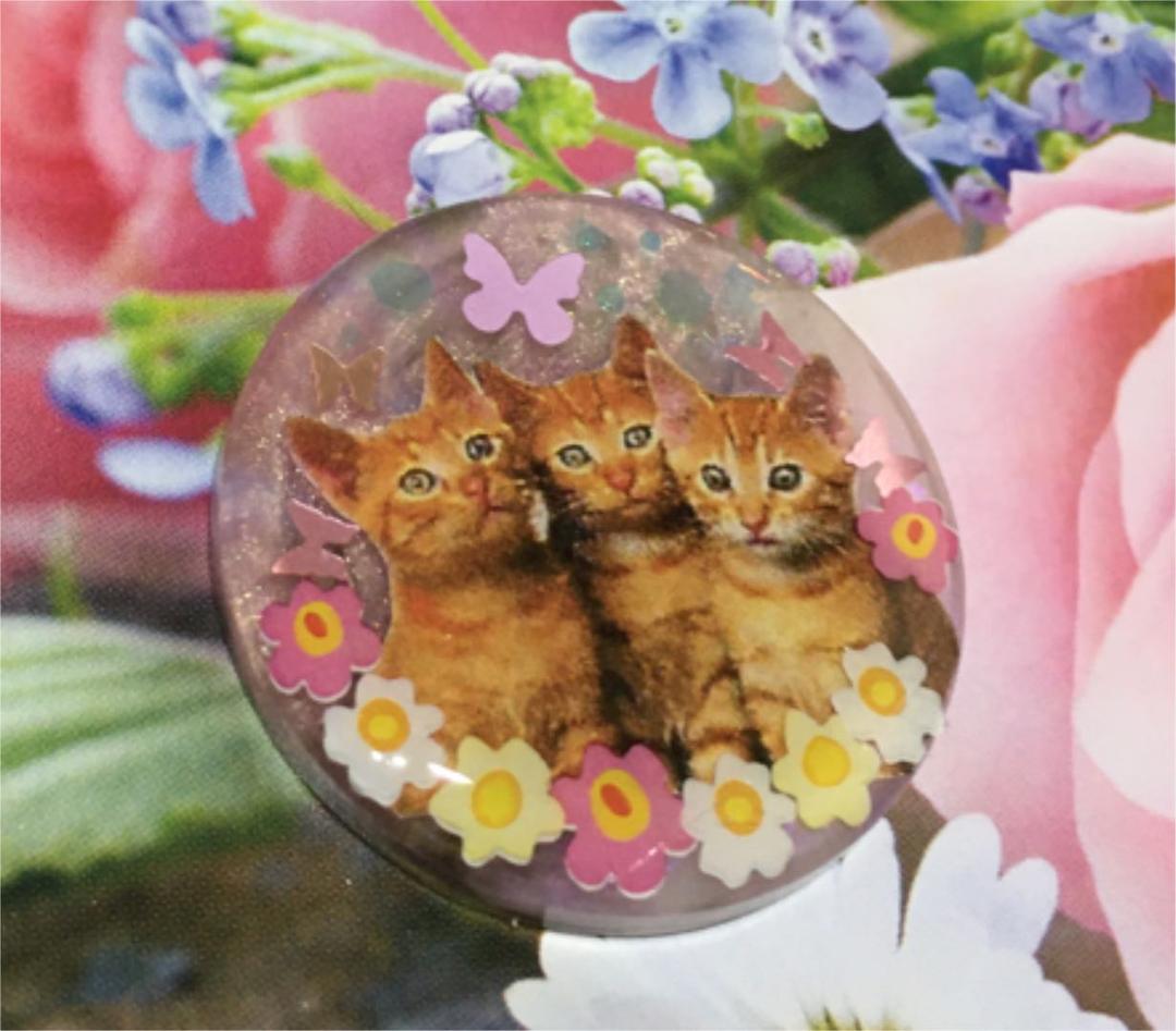 レジンヘアゴム、茶トラ3兄弟