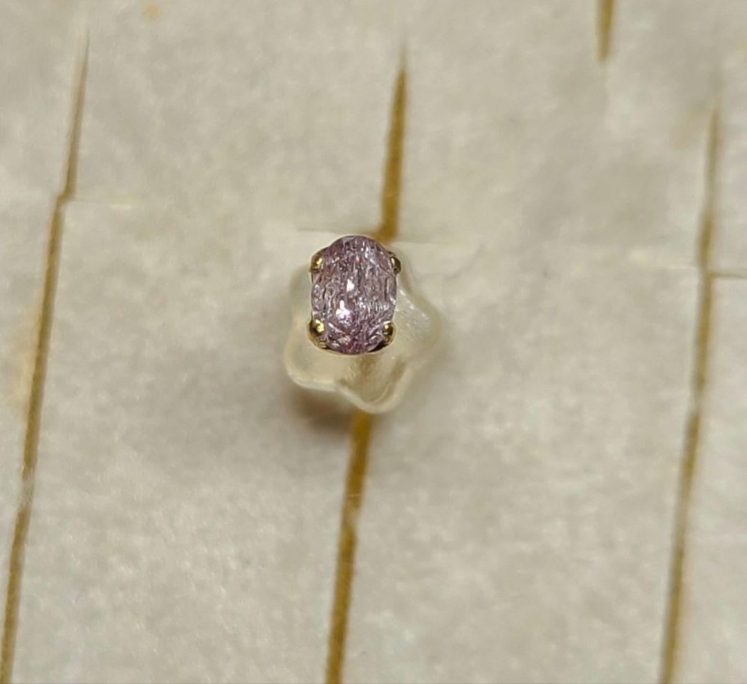 妖精のようなキュートさがあります♪★ピンクダイヤモンドピアス18金★