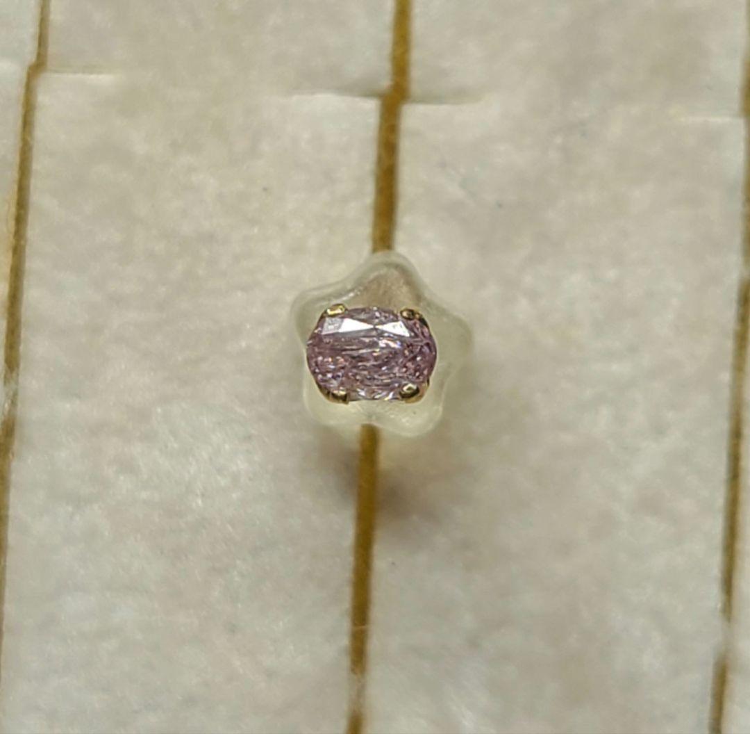 妖精のようなキュートさがあります♪★ピンクダイヤモンドピアス18金★
