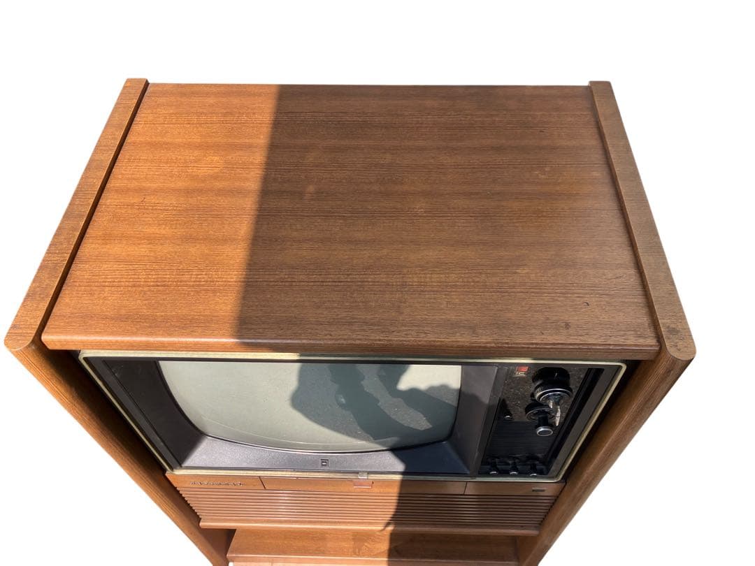 昭和レトロ ナショナル カラーテレビ TH-520F 木製台付