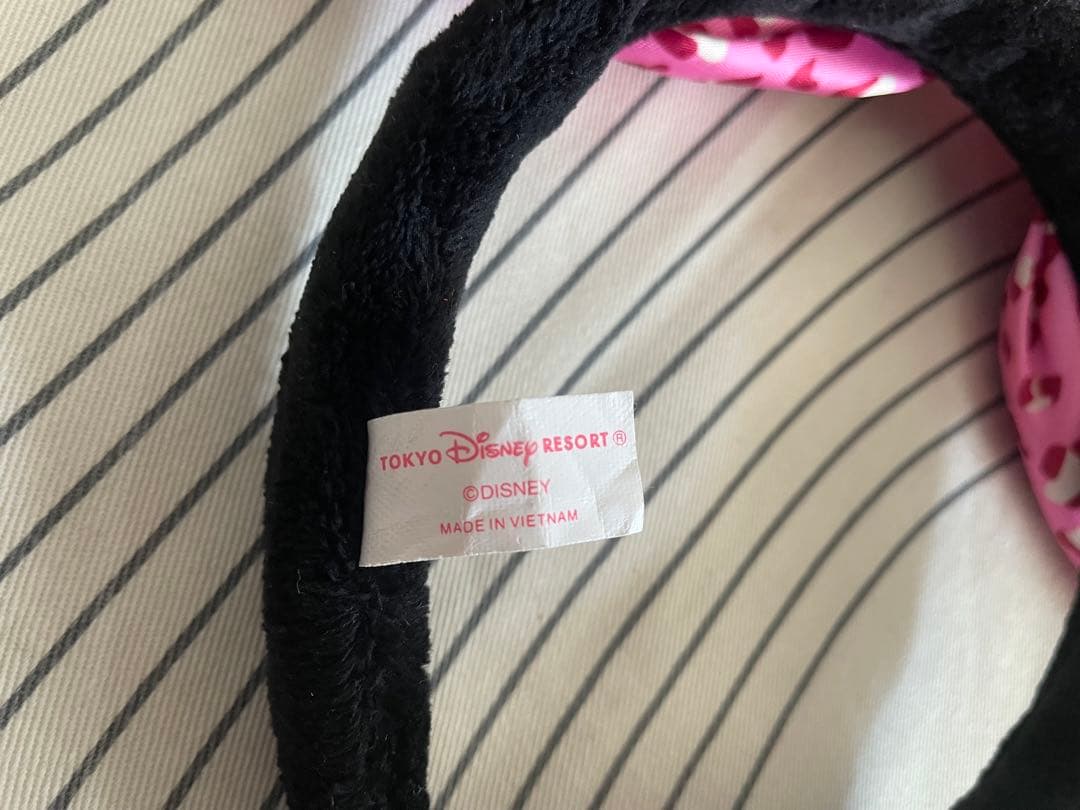 ディズニー ミニーマウス 耳カチューシャ ピンクヒョウ柄 隠れミッキー 希少レア