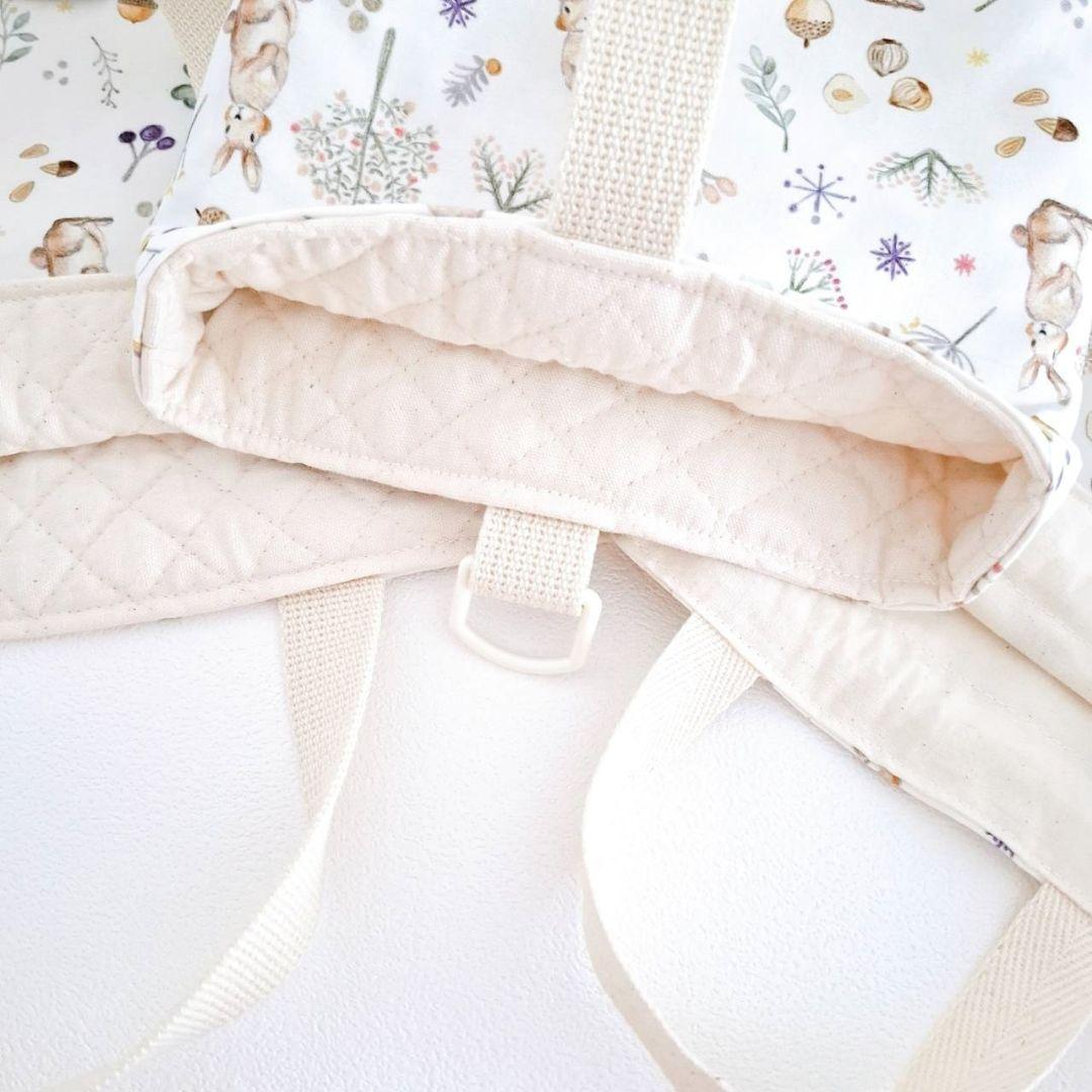 入園入学3点セット　ミルキーラビット　ベージュ　ギンガムチェック女の子