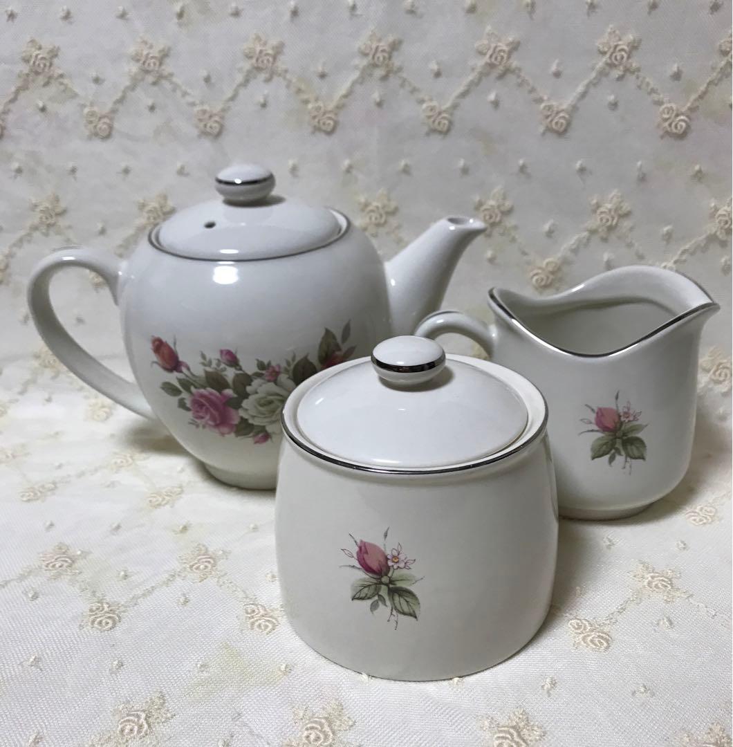 イマン　旧イマン白雪姫ティーポット、シュガーポット、クリーマーセット