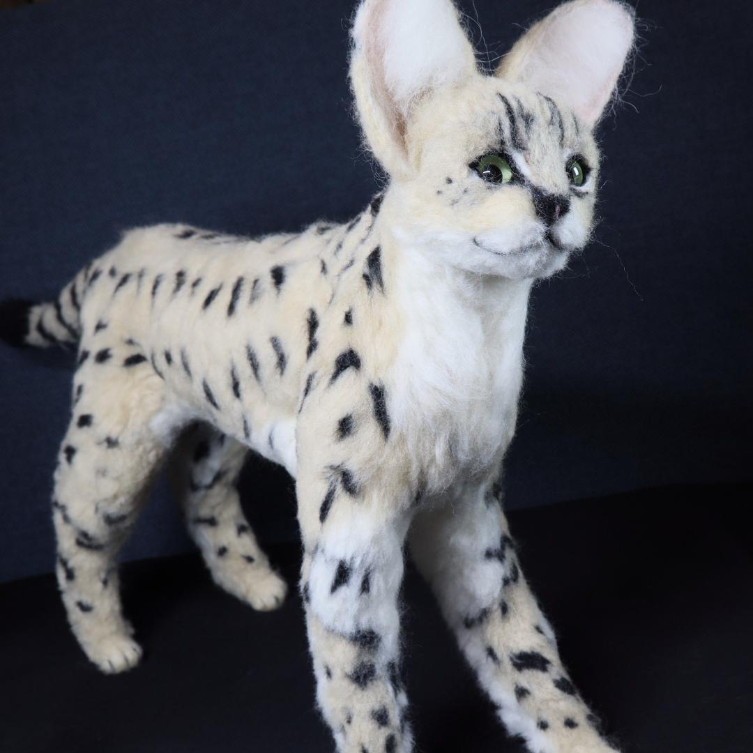 羊毛フェルト　ロミ様確認用　サーバルキャット　猫　オーダー　ハンドメイド