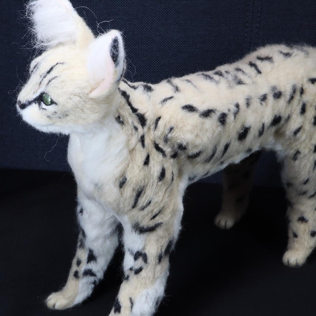 羊毛フェルト　ロミ様確認用　サーバルキャット　猫　オーダー　ハンドメイド