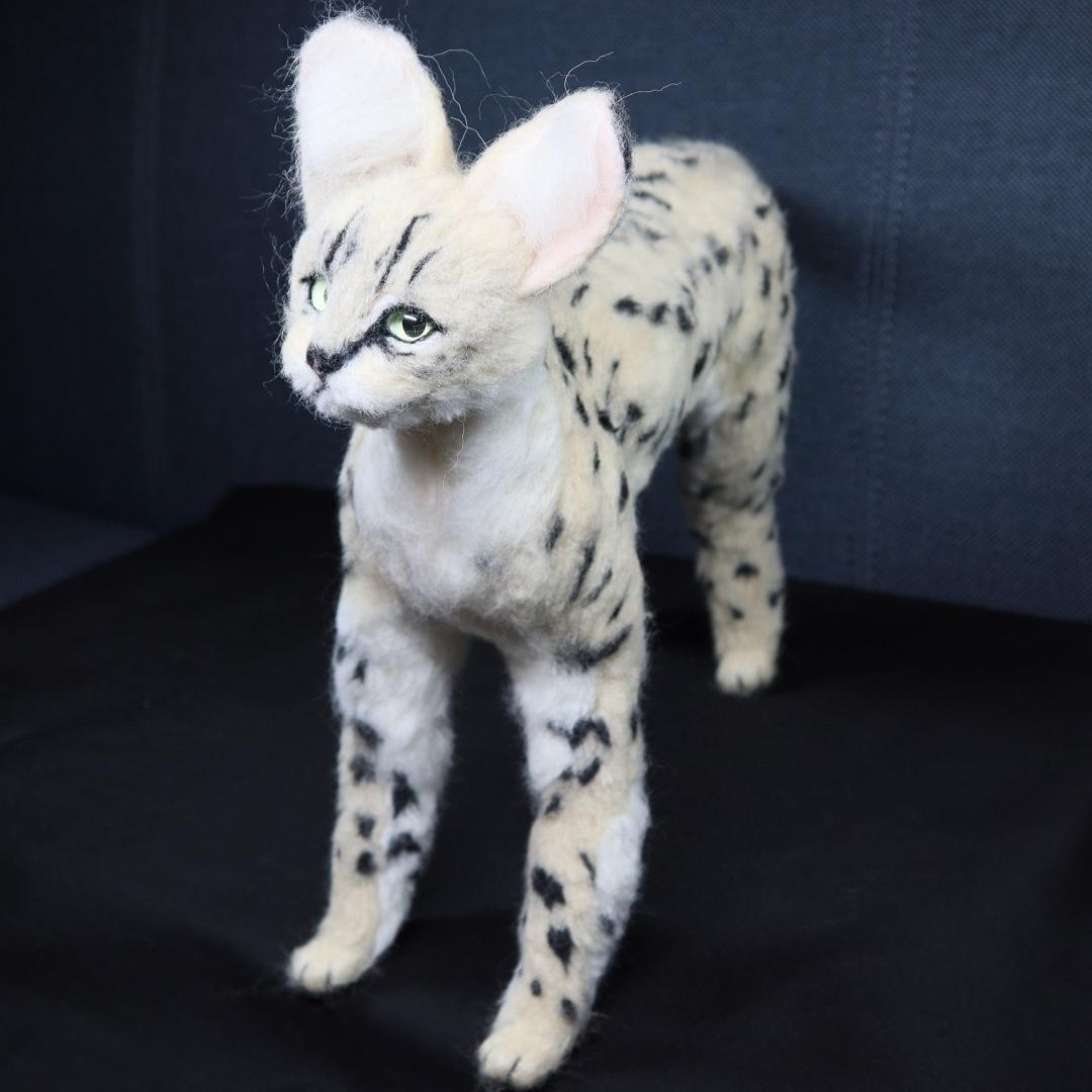 羊毛フェルト　ロミ様確認用　サーバルキャット　猫　オーダー　ハンドメイド
