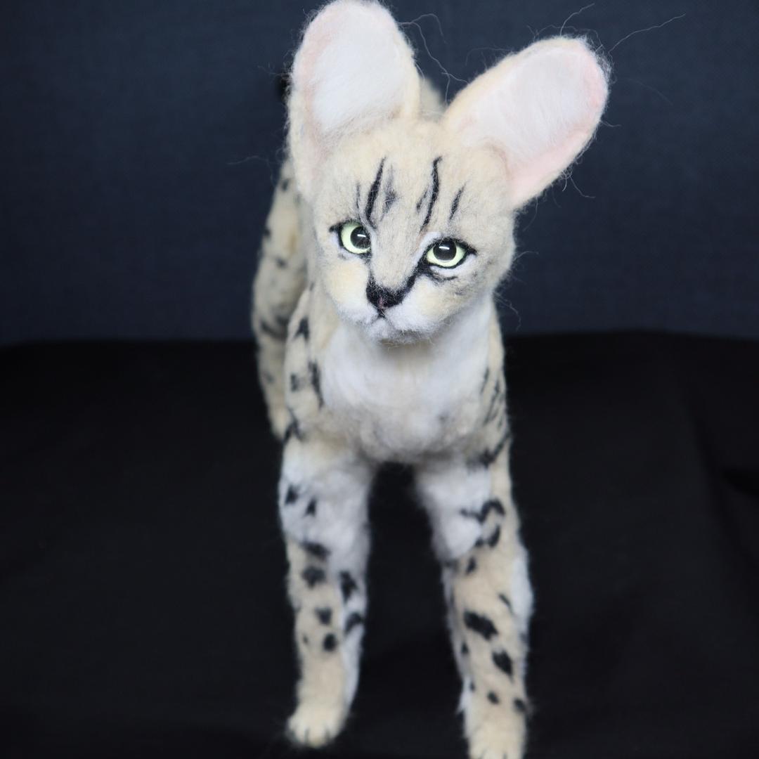 羊毛フェルト　ロミ様確認用　サーバルキャット　猫　オーダー　ハンドメイド