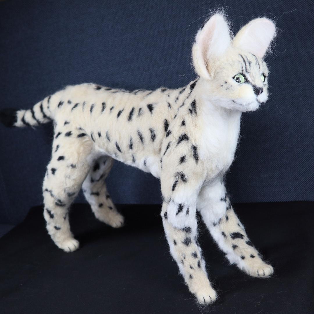 羊毛フェルト　ロミ様確認用　サーバルキャット　猫　オーダー　ハンドメイド