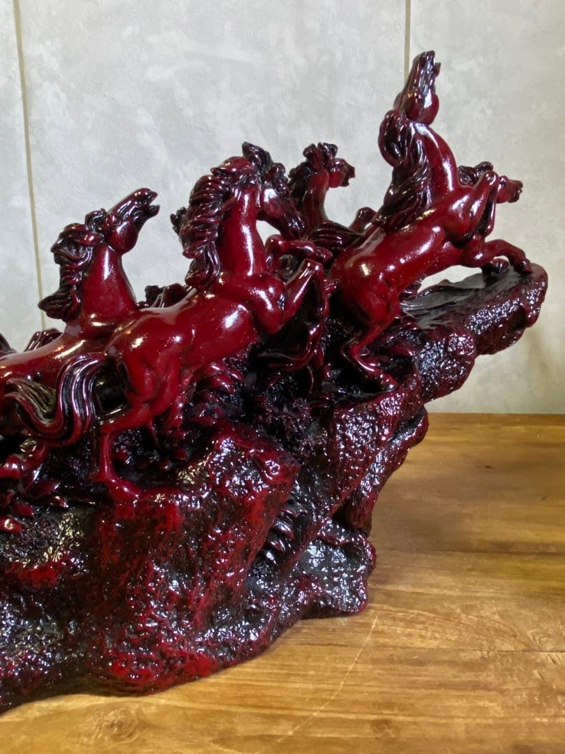 九頭馬　置物　馬置物　縁起物