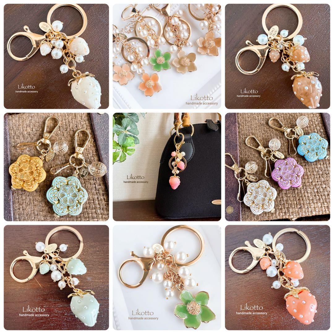 【K16/C101】メル94973様ハンドメイドキーホルダーバッグチャームイチゴ