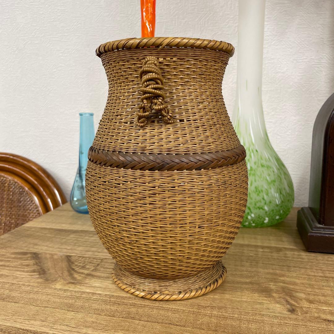 竹清作　竹細工　フラワーベース