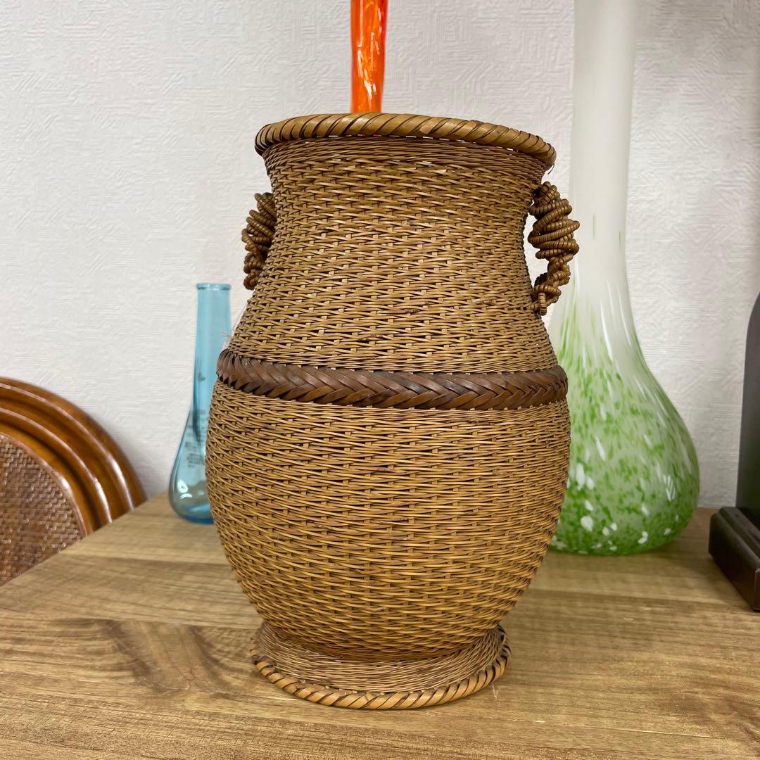 竹清作　竹細工　フラワーベース