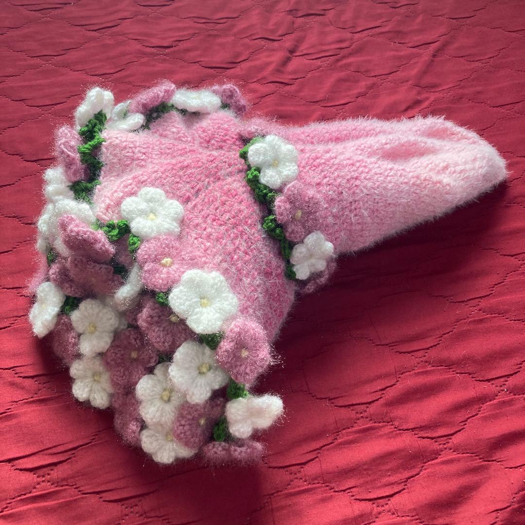 花束ブランケット♡ぷっくりお花♡土日500円OFF