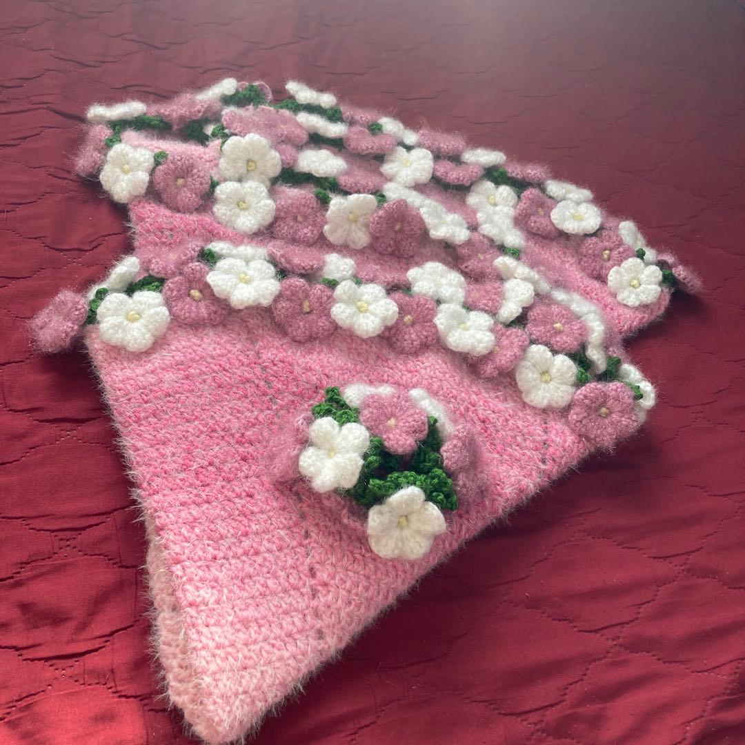 花束ブランケット♡ぷっくりお花♡土日500円OFF