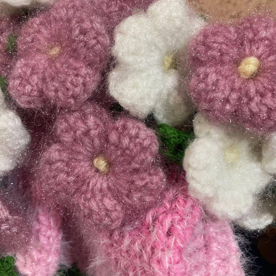 花束ブランケット♡ぷっくりお花♡土日500円OFF