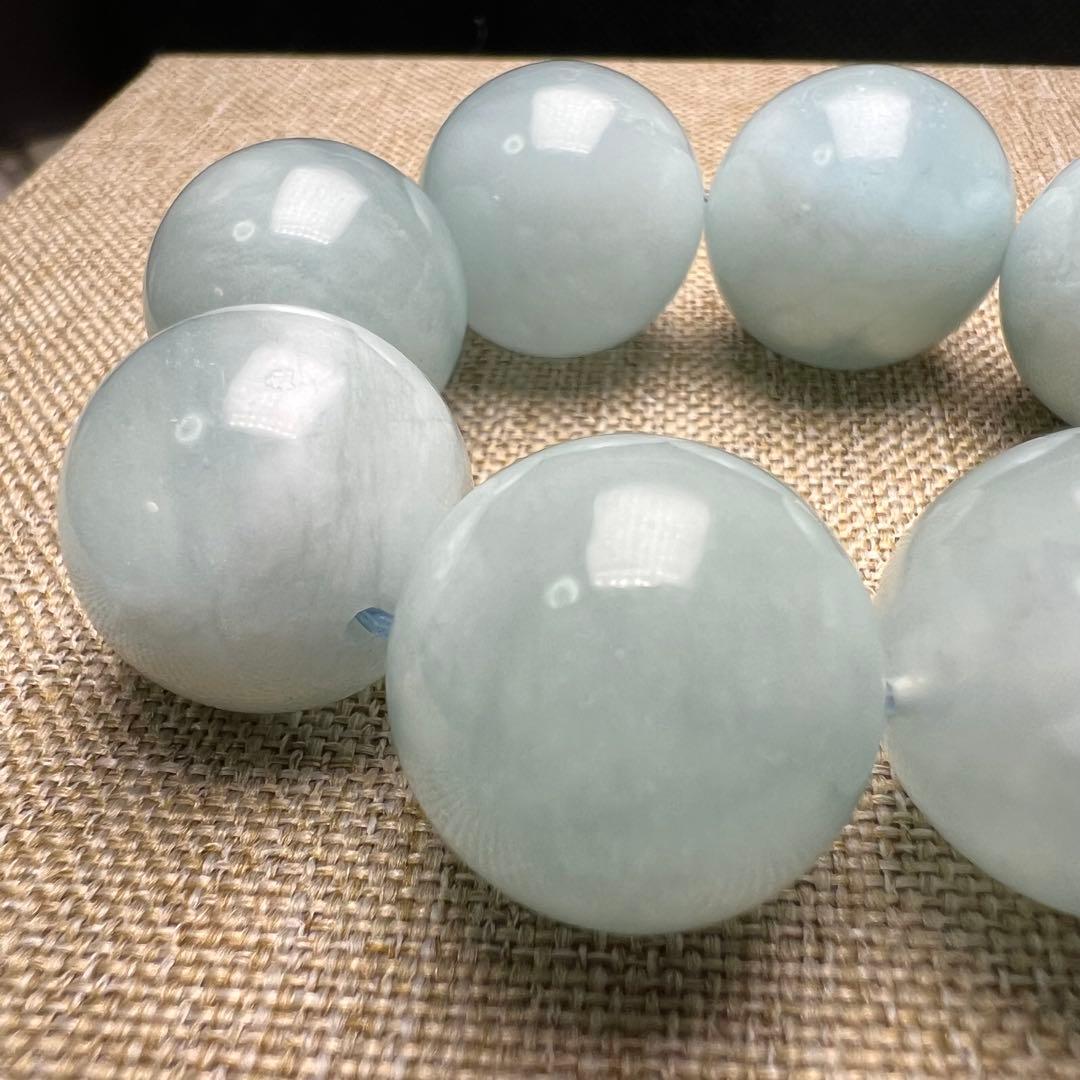 【84023】大玉 アクアマリン 16.7mm ブレスレット シーラーあり