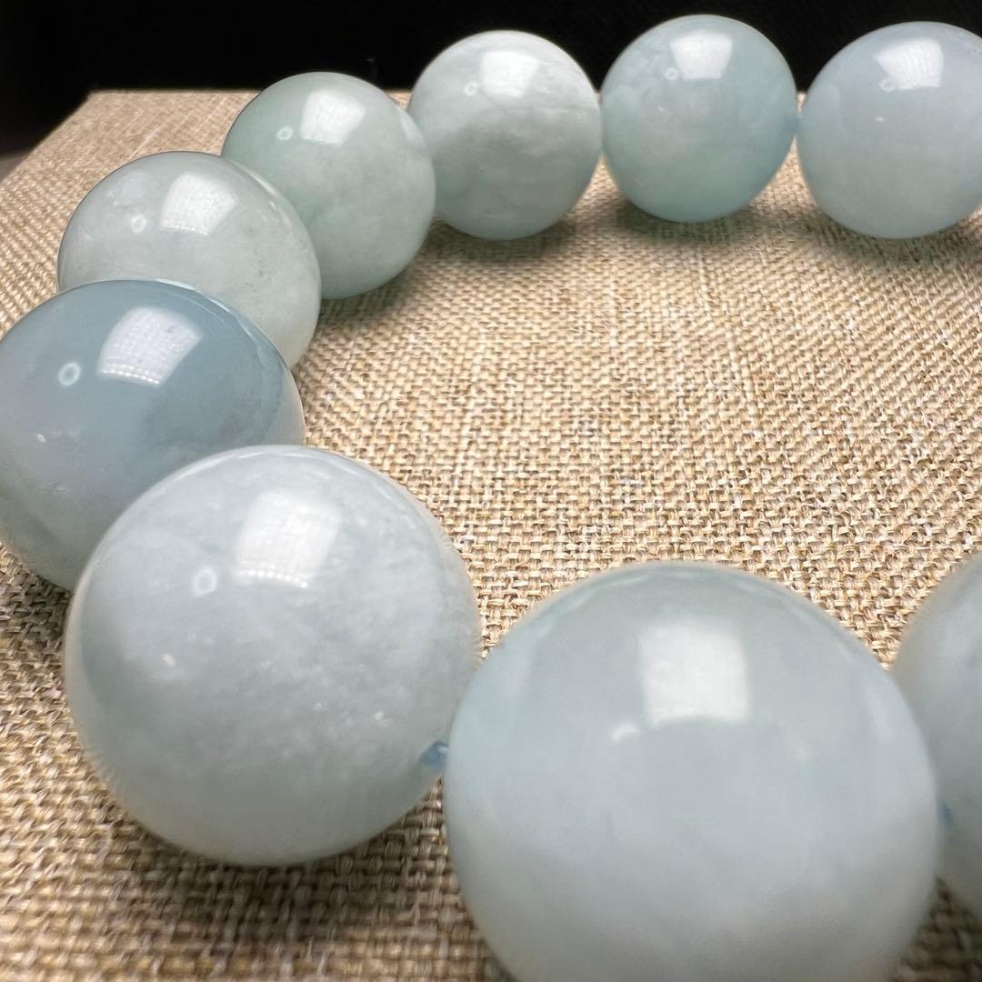 【84023】大玉 アクアマリン 16.7mm ブレスレット シーラーあり