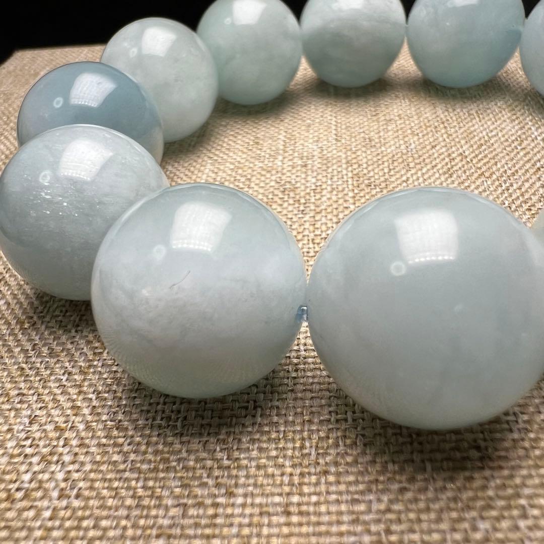 【84023】大玉 アクアマリン 16.7mm ブレスレット シーラーあり