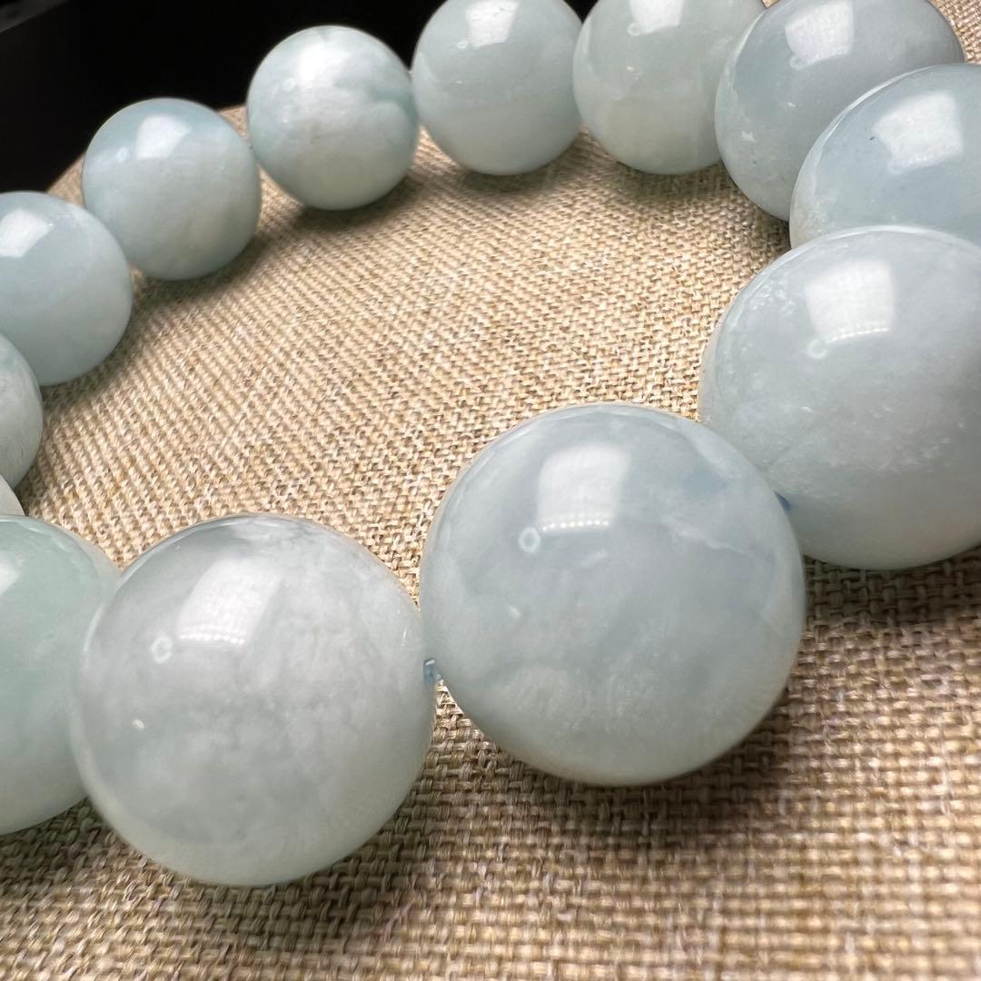 【84023】大玉 アクアマリン 16.7mm ブレスレット シーラーあり