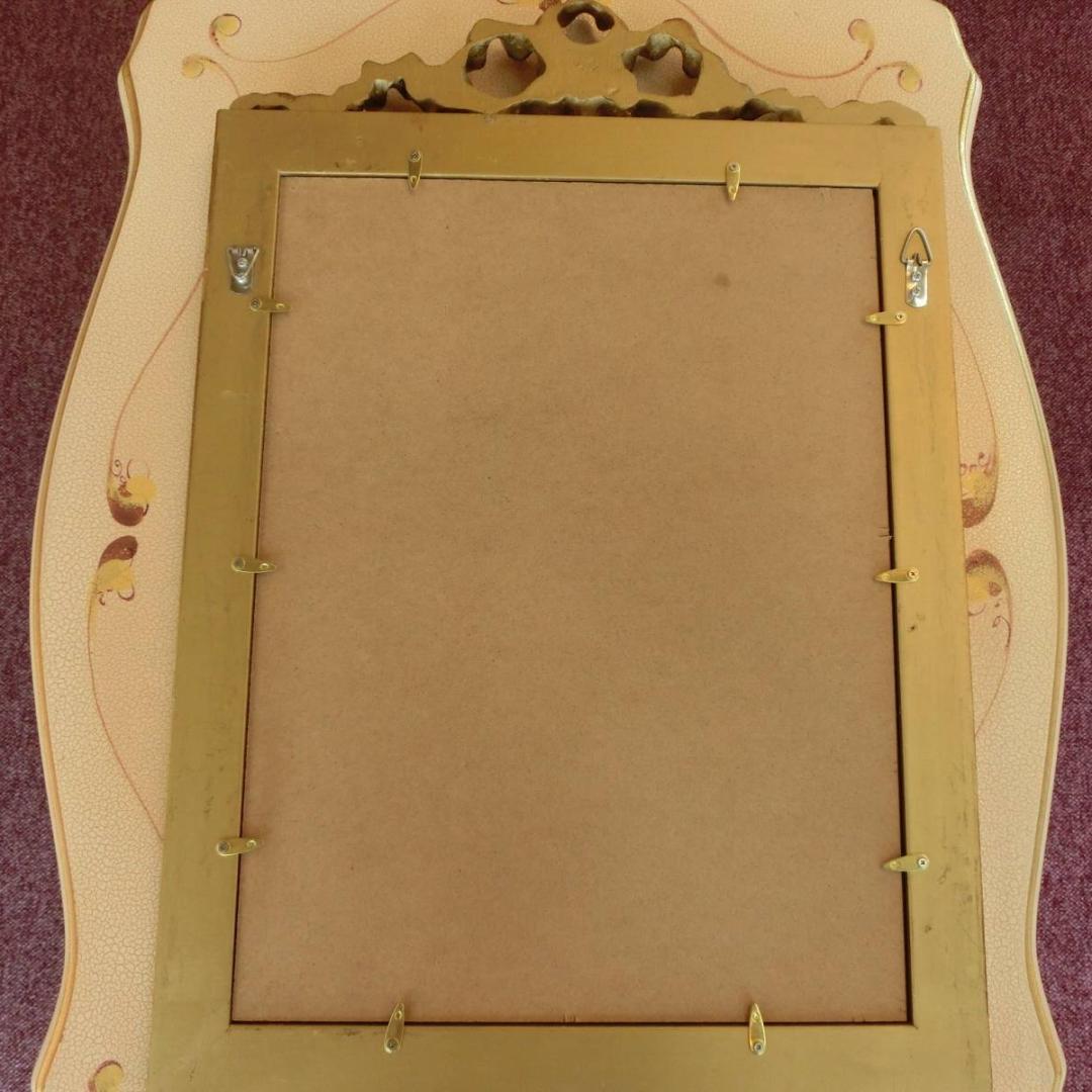 ロココ調　貴婦人の額絵　アンティークゴールドフレーム　絵画鑑賞