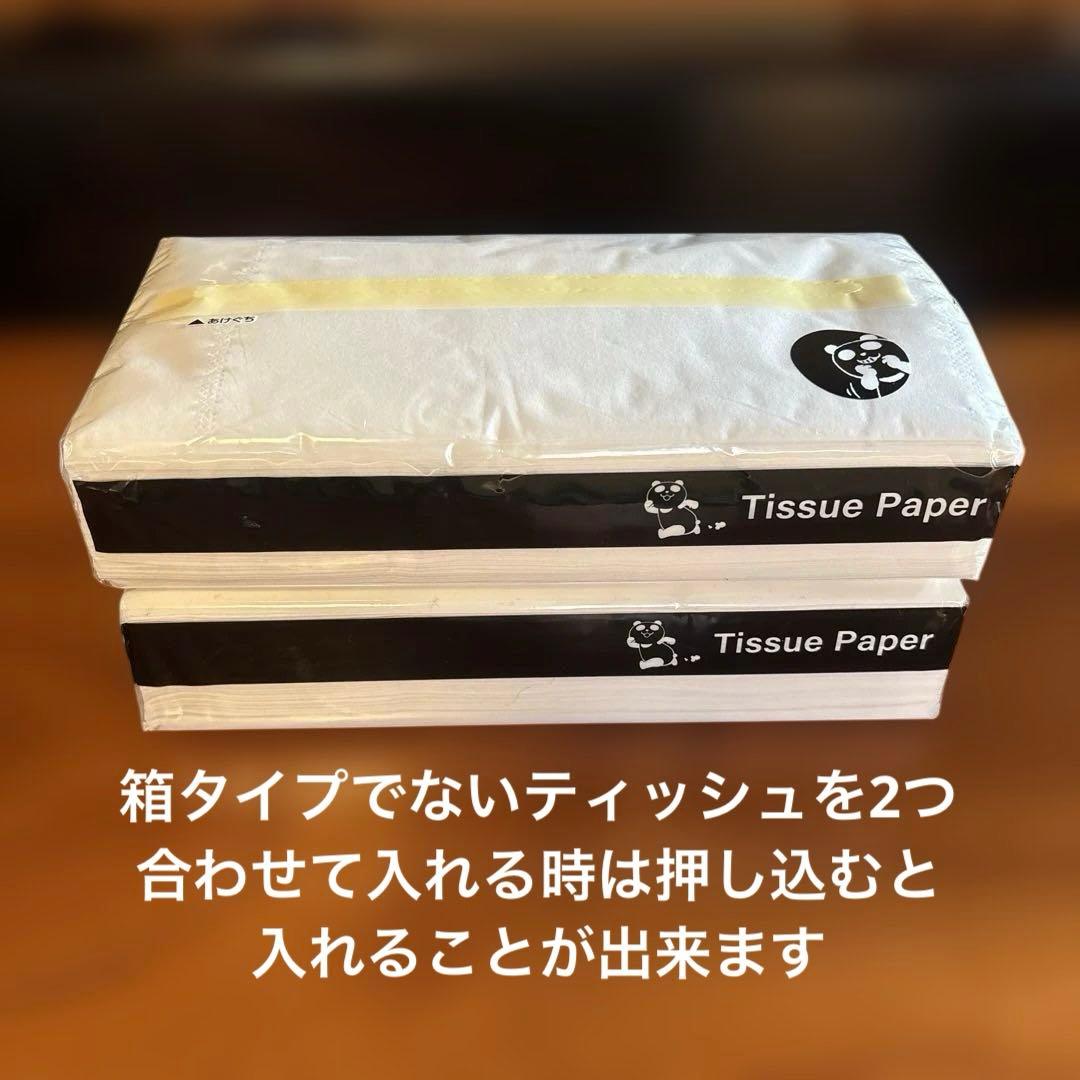 ④ 木彫り　BOXティッシュケース 横　ハナミズキ