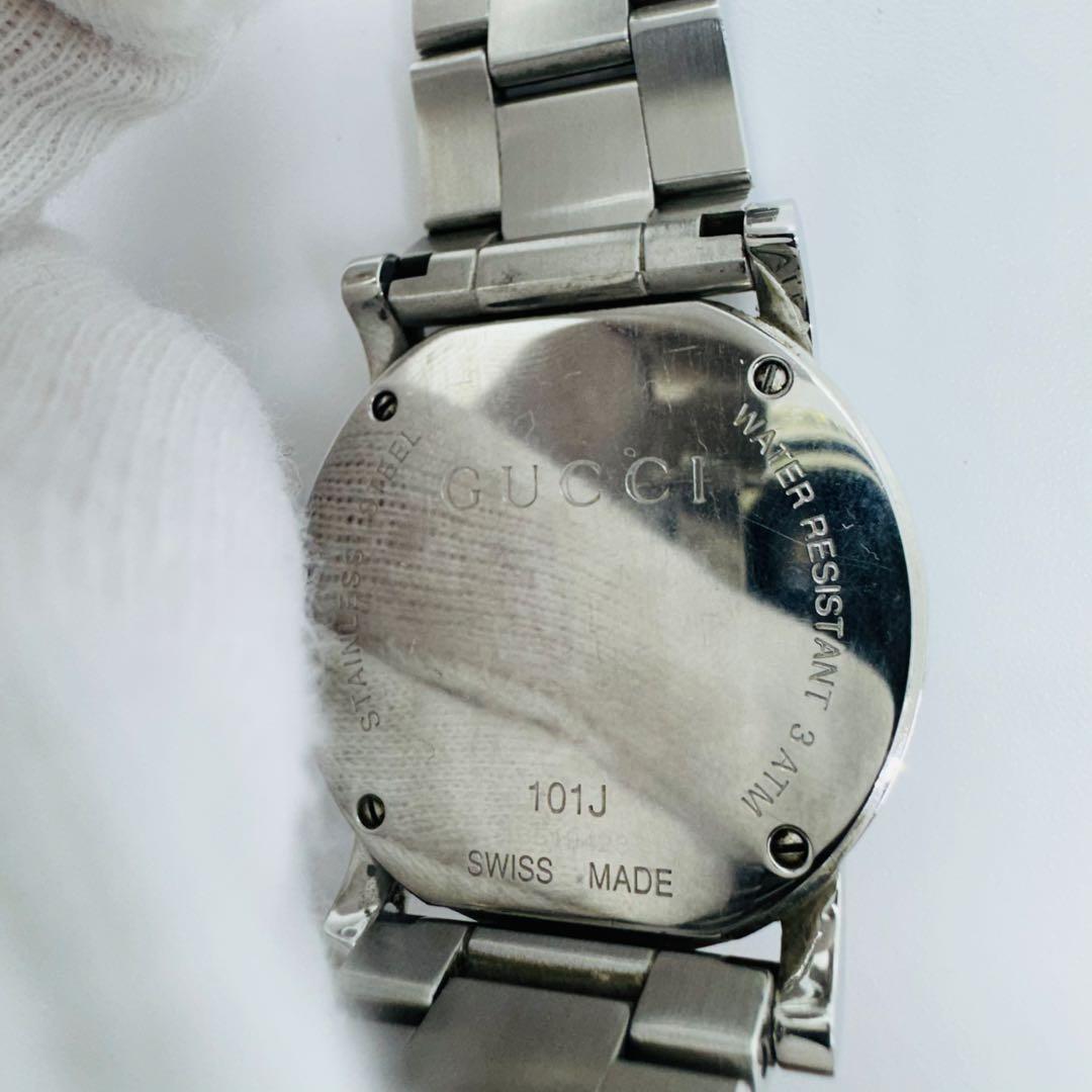 ✨GUCCI✨グッチ✨クォーツ✨デイト✨シルバー文字盤✨101J✨腕時計✨