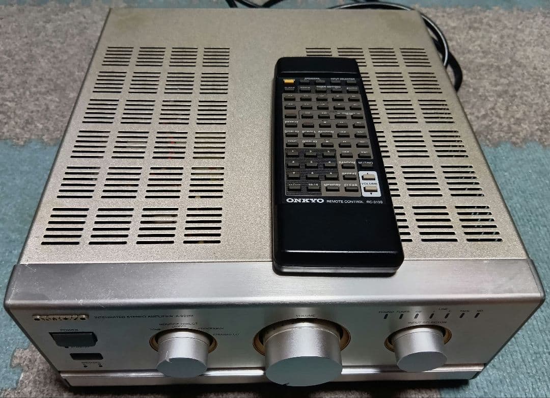 ONKYO A-922M ステレオアンプ リモコン付き