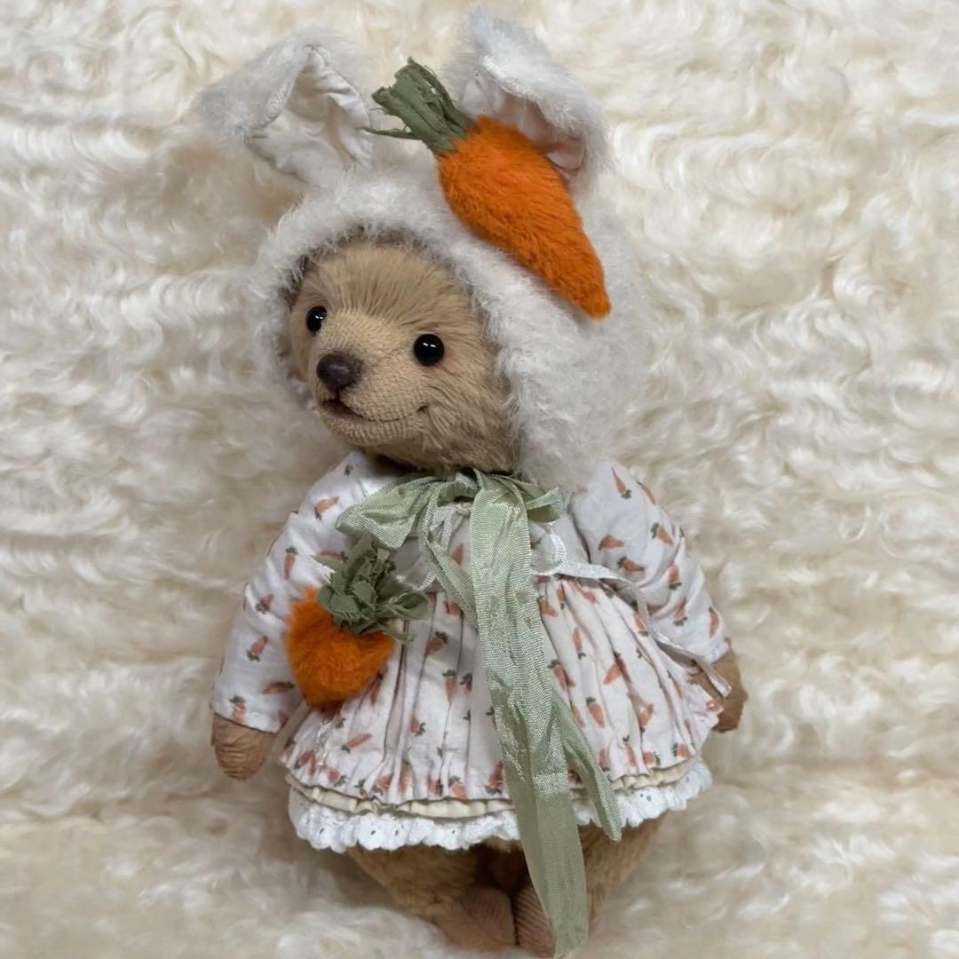 うさぎ？にんじん？くま！ アーティストベア テディベア 海外作家様 ハンドメイド
