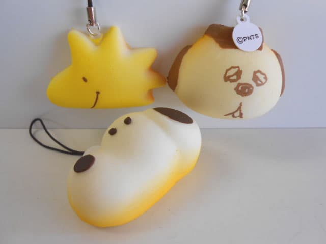 ★Kwj12GZ スヌーピー ふわふわ パン ストラップ3 全5種