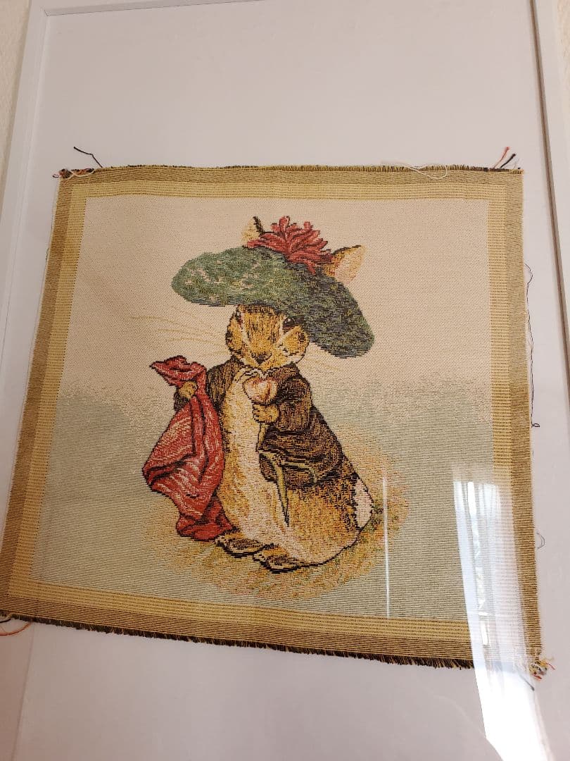 ピーターラビット ベルギーゴブラン織りの刺繍アート ベンジャミン