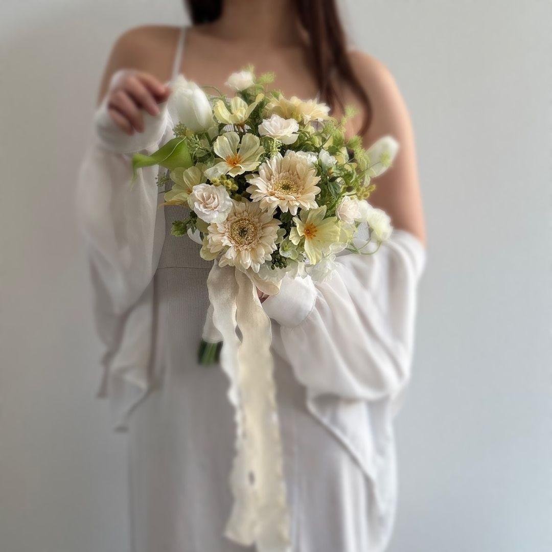 アーティフィシャルフラワー ＊ ウェディングブーケ 韓国 ブーケ クラッチブーケ
