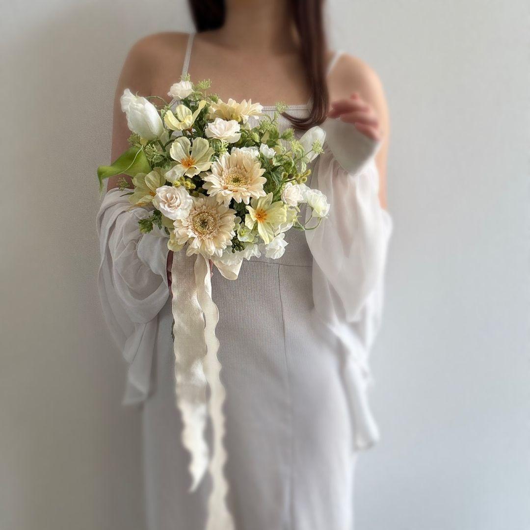 アーティフィシャルフラワー ＊ ウェディングブーケ 韓国 ブーケ クラッチブーケ