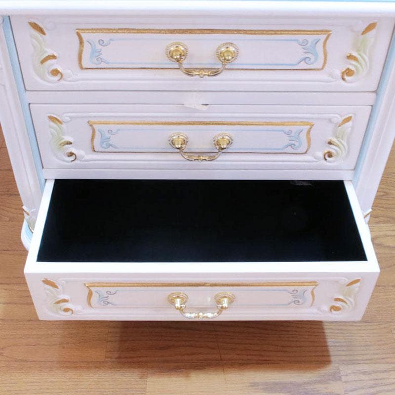 ロココ ブックシェルフ 本棚 引出し付 白家具 姫系インテリア 630-323