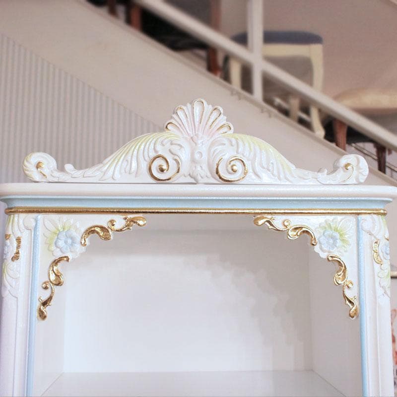 ロココ ブックシェルフ 本棚 引出し付 白家具 姫系インテリア 630-323