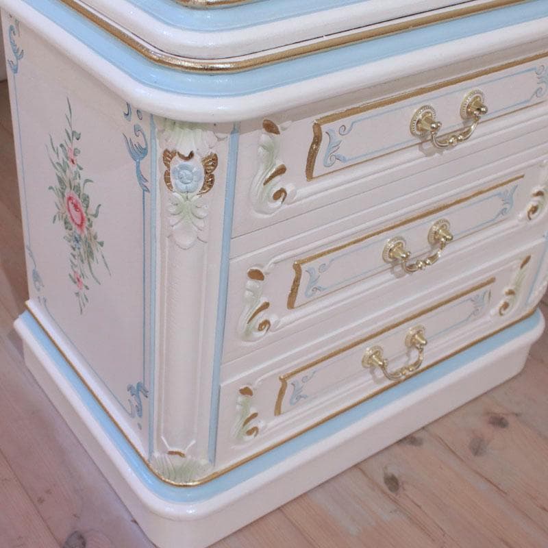 ロココ ブックシェルフ 本棚 引出し付 白家具 姫系インテリア 630-323