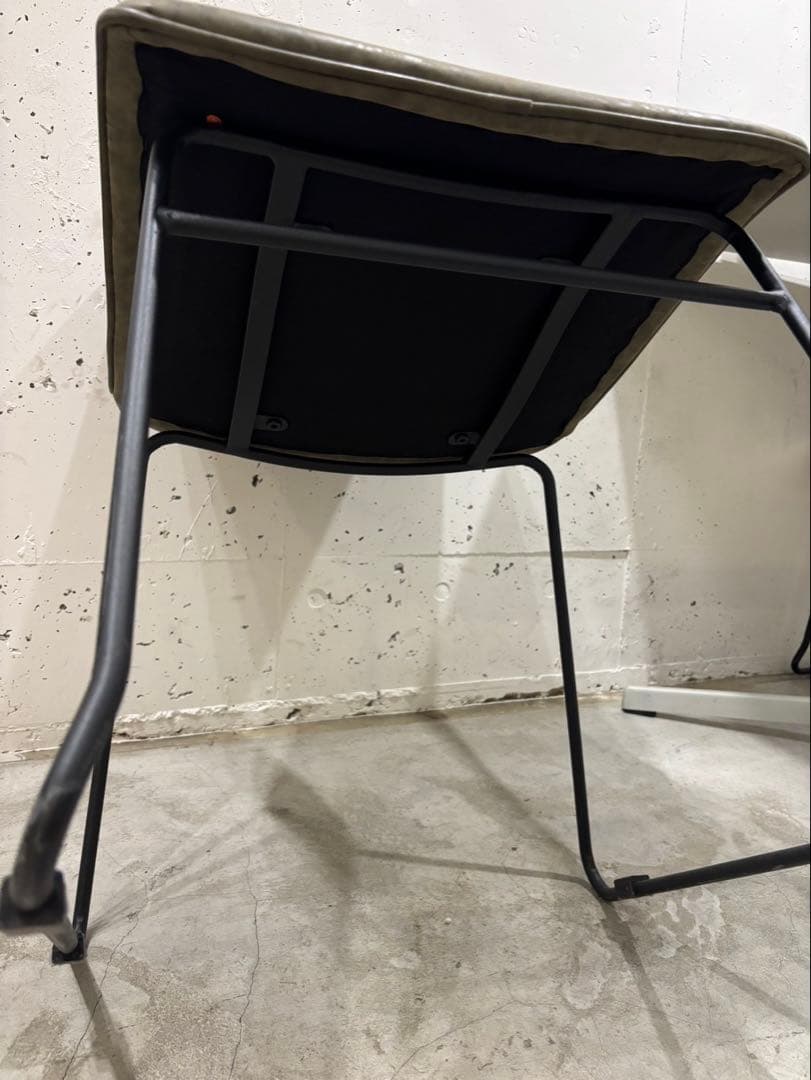 【4脚セット】オリーブグリーン リブデザイン 椅子 FLYmee