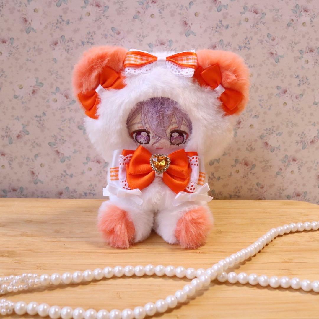 持てるよくまさん.12〜14cm/オレンジ❤︎おすわりぬい服 着ぐるみ ちびぐるみ