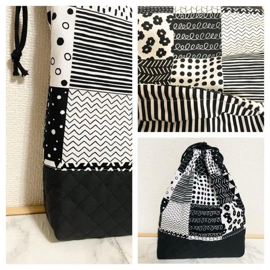 入園入学5点セット【モノトーンパッチワーク】