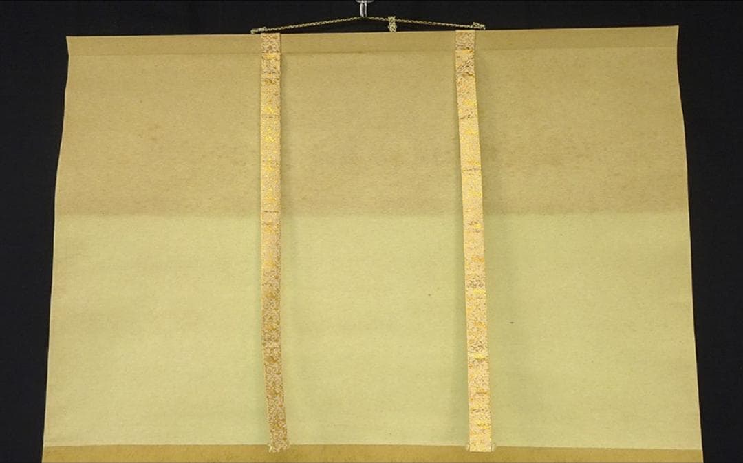 【真作】掛軸 大村古堂『春景山水図』絹本 肉筆 共箱付 掛け軸 g05143