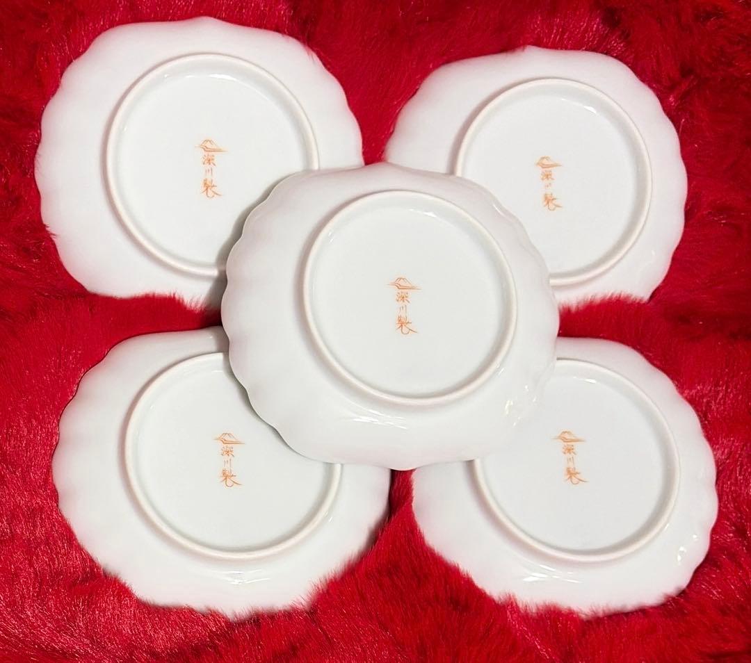 深川製磁❤︎花ひょうたん菊中割小皿セット