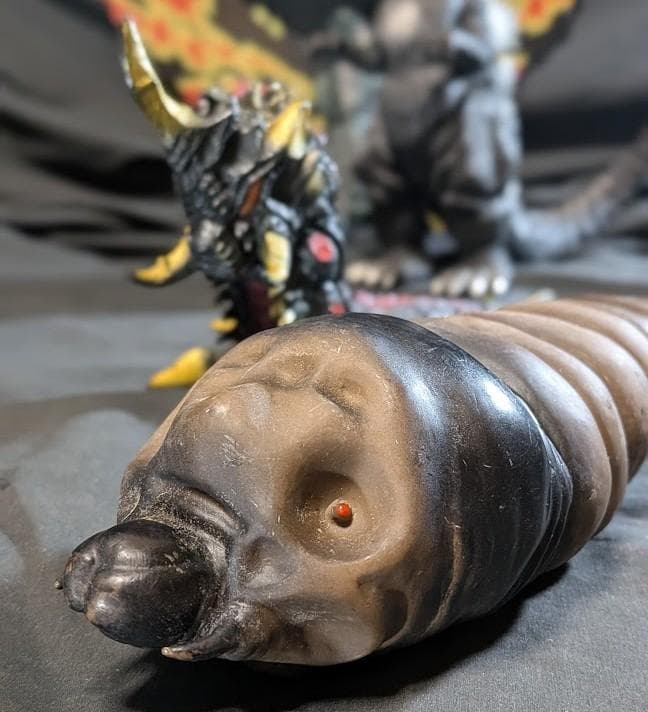 平成ゴジラＶＳシリーズ　モスラ・バトラ幼虫（バンダイ）ソフビ３体セット＋１