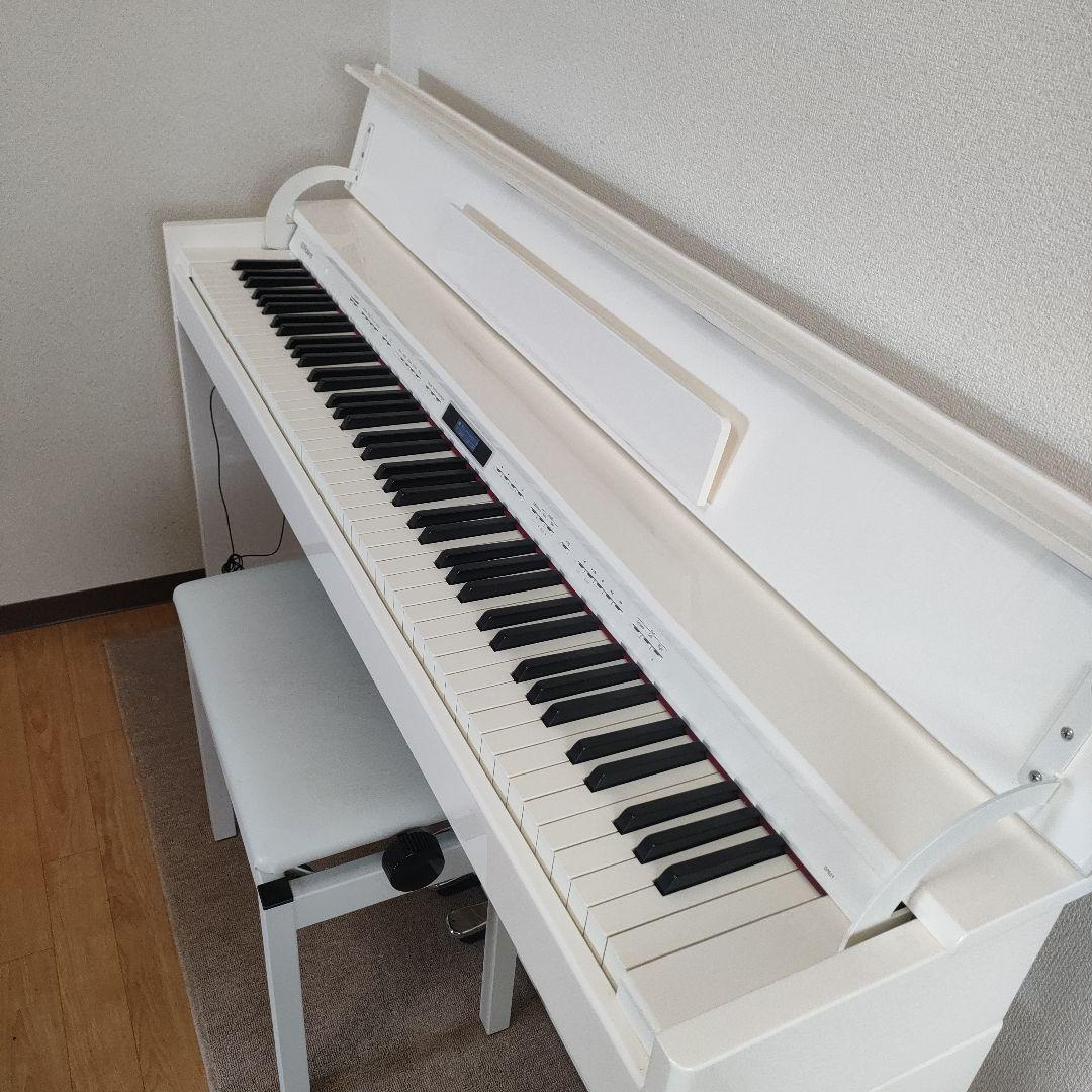 ローランド　DP-603-PW (白塗鏡面艶出し塗装仕上)　椅子 BNC05WH